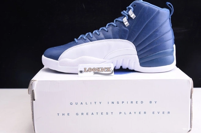 Cheap TB Retro 12 Jordan 130690-404 Air Blue Stone 0801